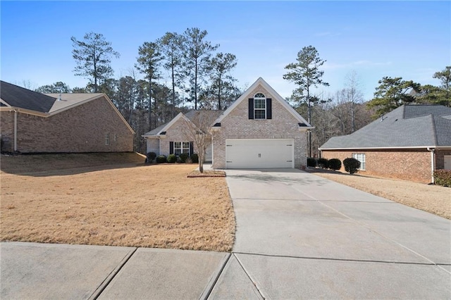 front of property with a garage