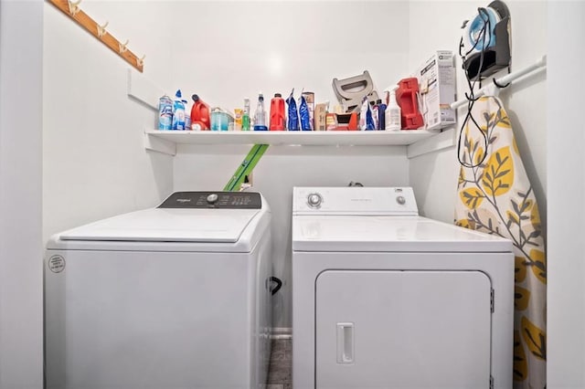 laundry area with washer and clothes dryer