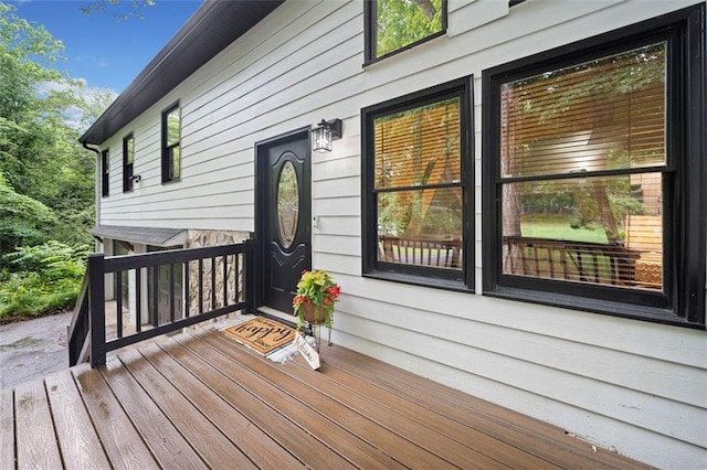 view of wooden deck