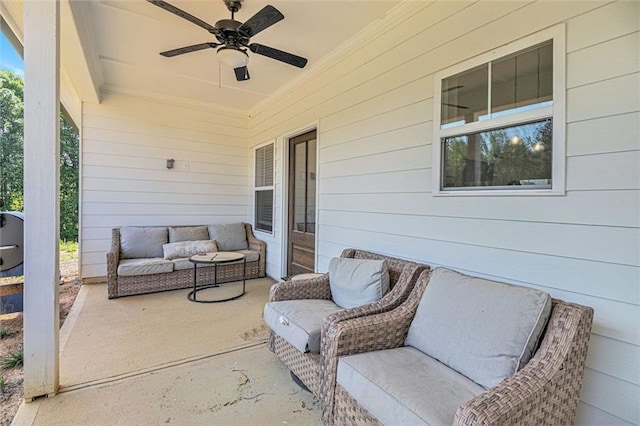 461 Barnwood Dr, Rockmart, GA 30153 - view of patio / terrace with a ceiling fan
