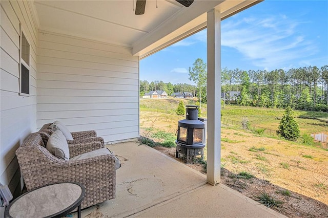461 Barnwood Dr, Rockmart, GA 30153 - view of patio with a ceiling fan