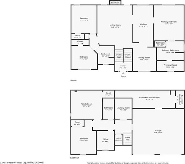 3290 Spincaster Way, Loganville, GA 30052 - view of property floor plan