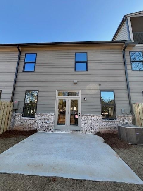 doorway to property featuring french doors and a patio area