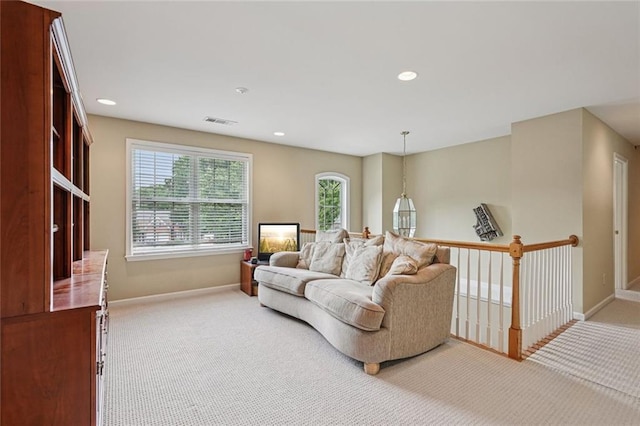 25 Hampreston Ct, Johns Creek, GA 30022 - living area featuring carpet floors and recessed lighting