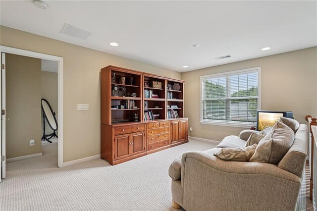 25 Hampreston Ct, Johns Creek, GA 30022 - living room featuring light colored carpet and recessed lighting