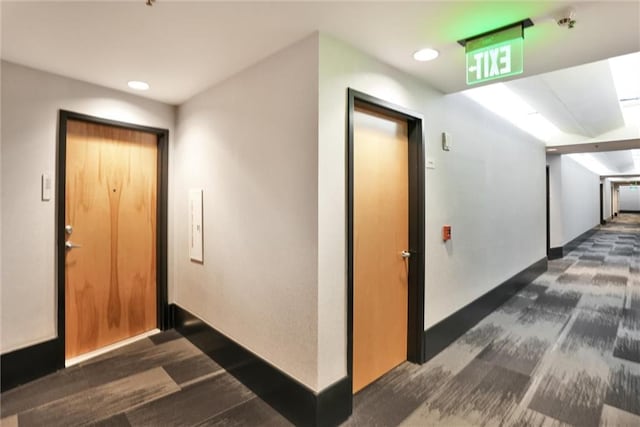 hallway with baseboards