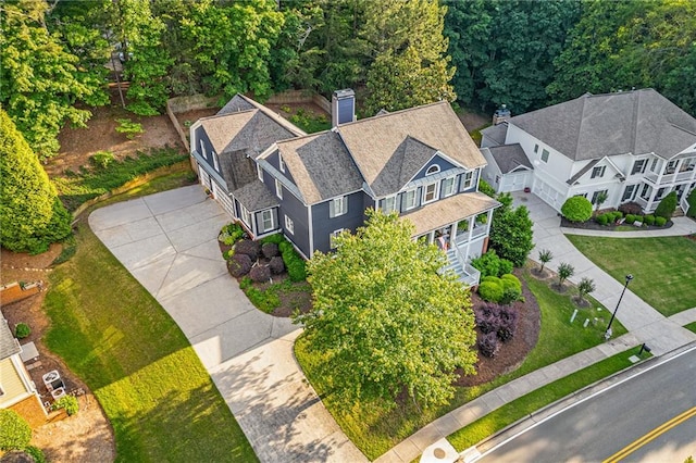 view from above of property