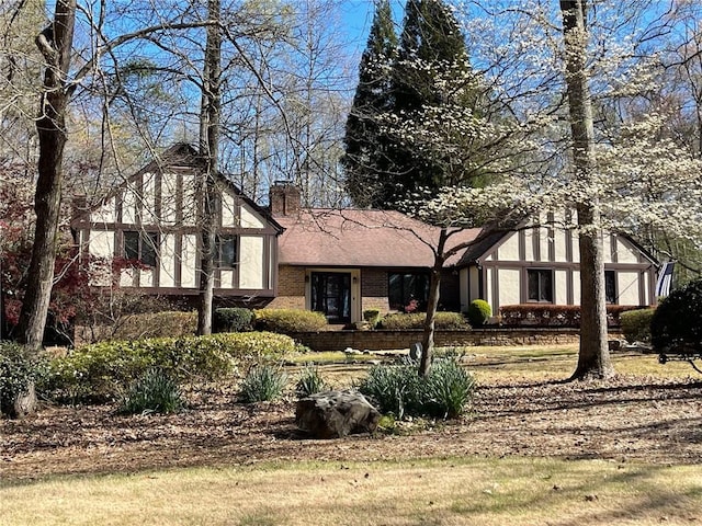 view of tudor-style house