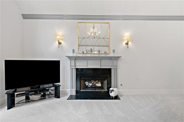 775 Barberry Dr, Milton, GA 30004 - living area featuring a chandelier, a high ceiling, stairs, and recessed lighting