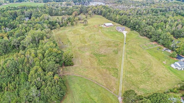 bird's eye view featuring a rural view