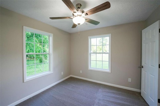 212 Cobb St, Cedartown, GA 30125 - unfurnished room featuring baseboards, a ceiling fan, carpet flooring, and a textured ceiling