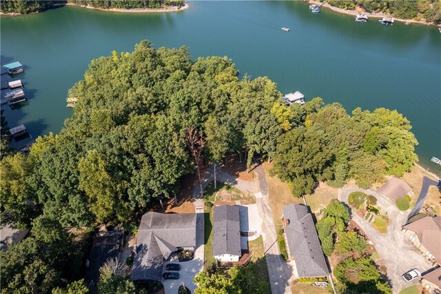 6160 Lake Lanier Heights Rd, Buford, GA 30518 - aerial view of property and surrounding area with a large body of water