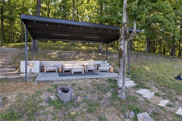 6160 Lake Lanier Heights Rd, Buford, GA 30518 - view of yard featuring outdoor lounge area and a patio area