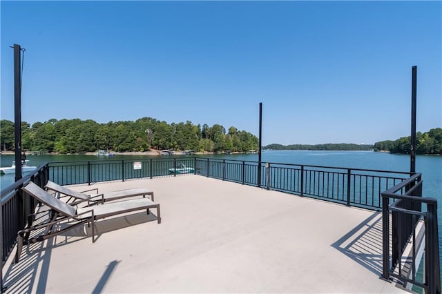 6160 Lake Lanier Heights Rd, Buford, GA 30518 - view of patio / terrace featuring a water view