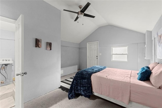 1245 Meriwether St, Griffin, GA 30224 - bedroom with lofted ceiling and a ceiling fan