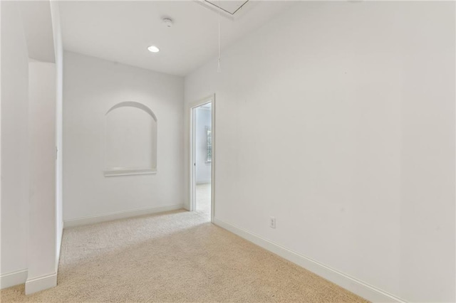 4540 Hastings Dr, Cumming, GA 30041 - carpeted spare room featuring attic access, baseboards, and recessed lighting