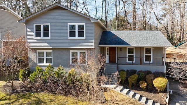 view of front of house with a porch