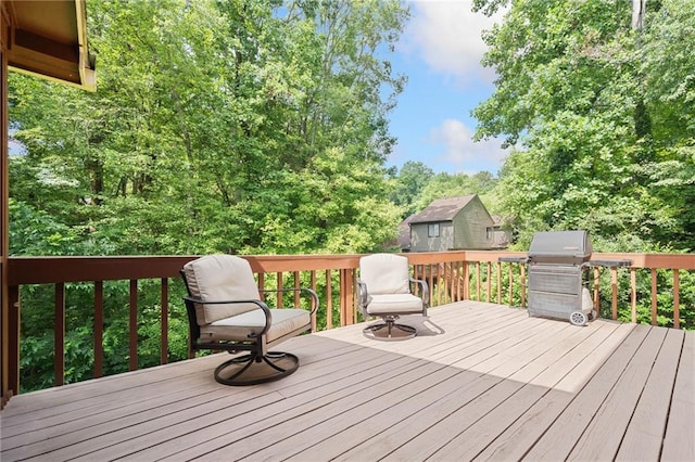3436 Laurelwood Ct NE, Roswell, GA 30075 - wooden deck featuring grilling area
