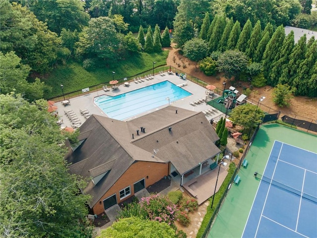 3436 Laurelwood Ct NE, Roswell, GA 30075 - aerial view of a pool