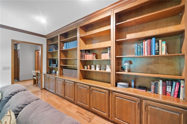 3436 Laurelwood Ct NE, Roswell, GA 30075 - living area featuring crown molding and light wood finished floors