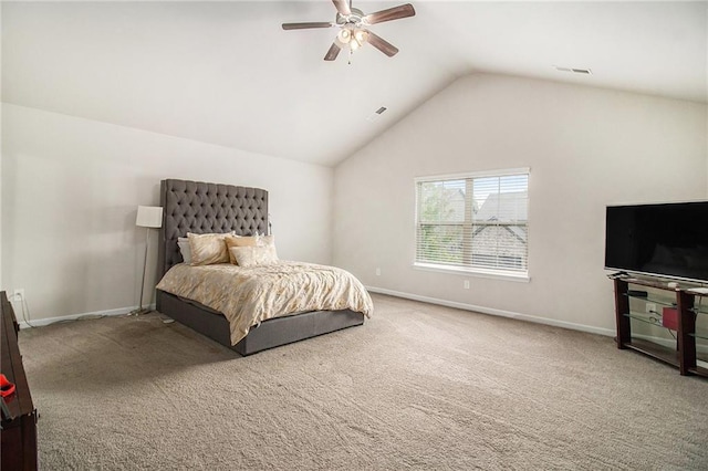 6213 Old Kingston Dr, Atlanta, GA 30331 - bedroom featuring vaulted ceiling, carpet floors, and ceiling fan