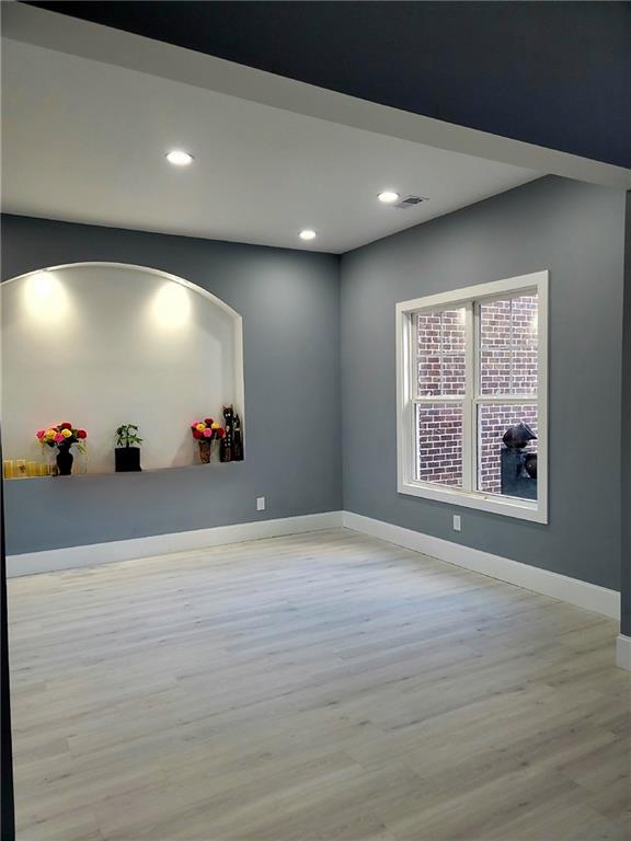 interior space featuring light hardwood / wood-style flooring