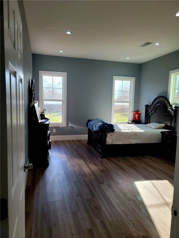 bedroom featuring hardwood / wood-style floors