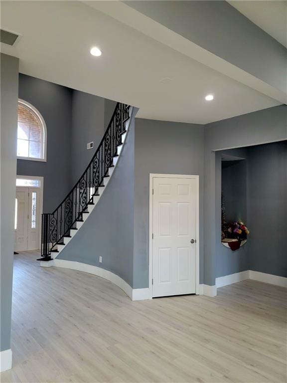 entryway featuring light hardwood / wood-style flooring