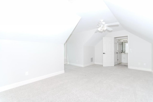 1122 Cayuga Ct, Dacula, GA 30019 - bonus room featuring vaulted ceiling, light carpet, and ceiling fan