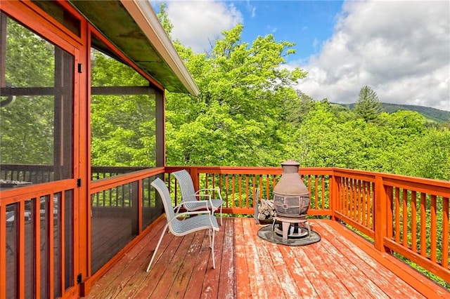 view of wooden terrace