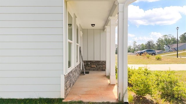 view of patio with covered porch