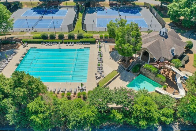 birds eye view of property