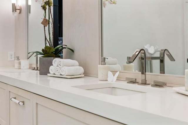 full bathroom featuring double vanity