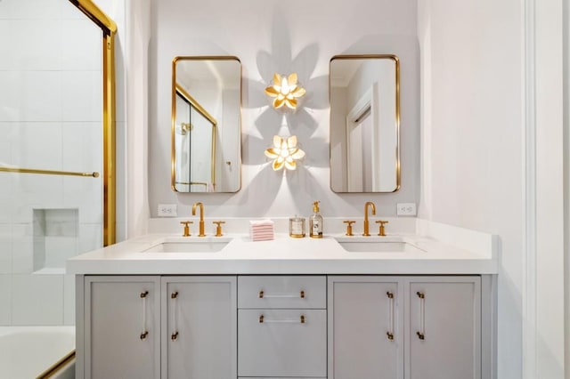 full bath with double vanity