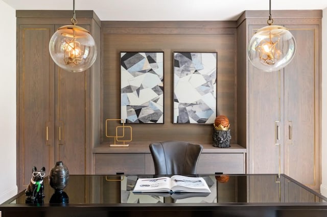 view of office area