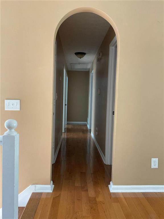 hall featuring hardwood / wood-style flooring