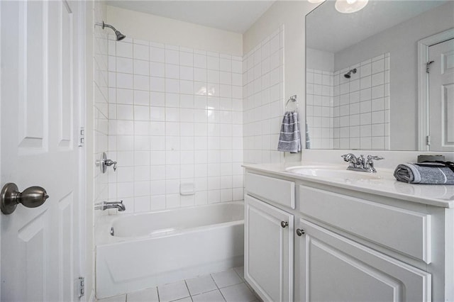 1935 Cobblestone Cir NE, Brookhaven, GA 30319 - bathroom featuring vanity, tile patterned flooring, and  shower combination