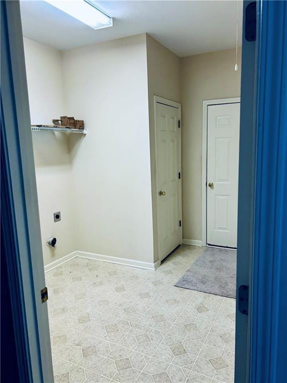 6605 New Ridge Ct, Cumming, GA 30041 - laundry room with hookup for an electric dryer and baseboards