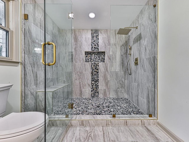 221 Wonewok Dr, Canton, GA 30114 - full bath featuring toilet and a shower stall