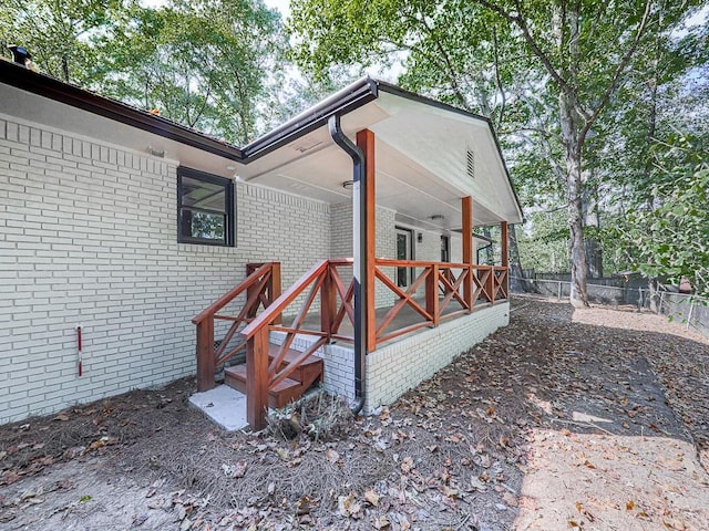 221 Wonewok Dr, Canton, GA 30114 - view of side of home with brick siding and covered porch