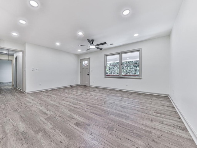 221 Wonewok Dr, Canton, GA 30114 - unfurnished room with recessed lighting, a ceiling fan, and wood finished floors