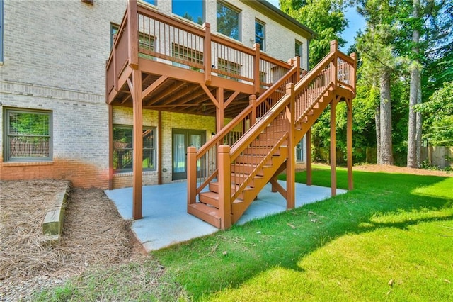 5121 Hope Ct SW, Lilburn, GA 30047 - view of patio featuring a wooden deck