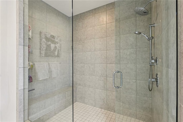 full bathroom with a stall shower