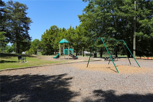 view of community jungle gym