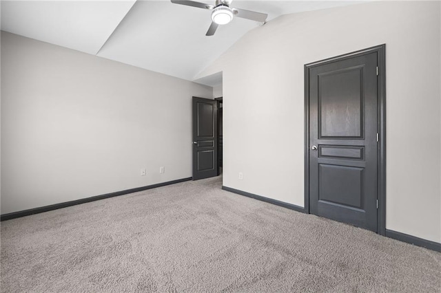 775 Duberry St, Alpharetta, GA 30004 - unfurnished bedroom featuring lofted ceiling, baseboards, carpet flooring, and a ceiling fan