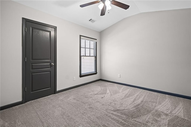 775 Duberry St, Alpharetta, GA 30004 - unfurnished room featuring lofted ceiling, carpet flooring, baseboards, and ceiling fan