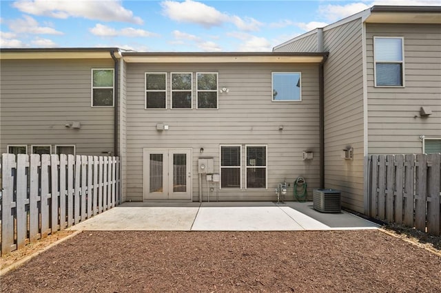 775 Duberry St, Alpharetta, GA 30004 - rear view of property with a fenced backyard, a patio, and cooling unit
