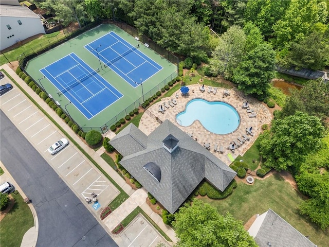775 Duberry St, Alpharetta, GA 30004 - drone / aerial view of a pool