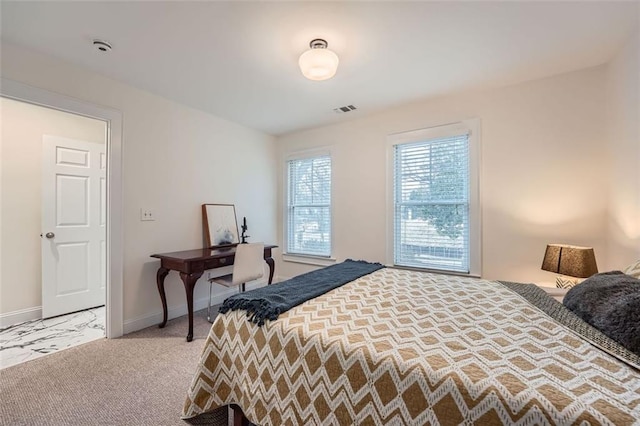 view of carpeted bedroom