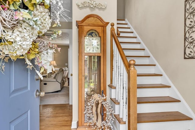 3574 Timberloch Trl, Snellville, GA 30039 - foyer entrance featuring stairs and wood finished floors